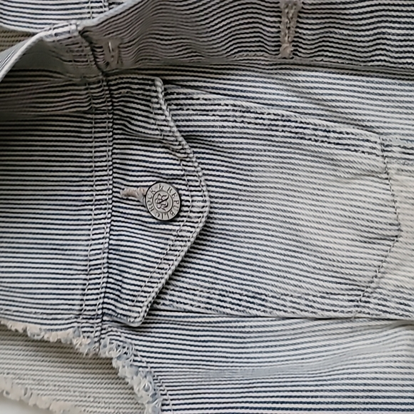 Rock & Republic Striped Jean Vest Women's Size S - Picture 2 of 7